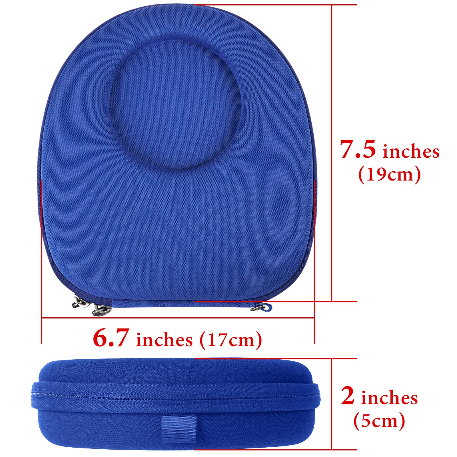 Linkidea Headphones Carrying Case Compatible with Sony WH-CH520/CH510, MDR-ZX310, Skullcandy Riff 2 and More, Replacement Protective Hard Shell Travel Bag with Cable, Charger Storage (Blue)