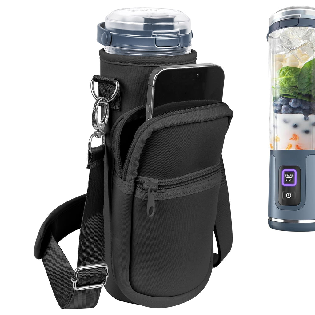 Linkidea Blender Storage Bag, Mini Blender Carrying Bag with Shoulder Strap, Compatible with Ninja BC151NV/BC51NV/BC151BK/BC151CR/ BC151PK/ BC151LD/ BC151BK Blast Portable Blender (Black)
