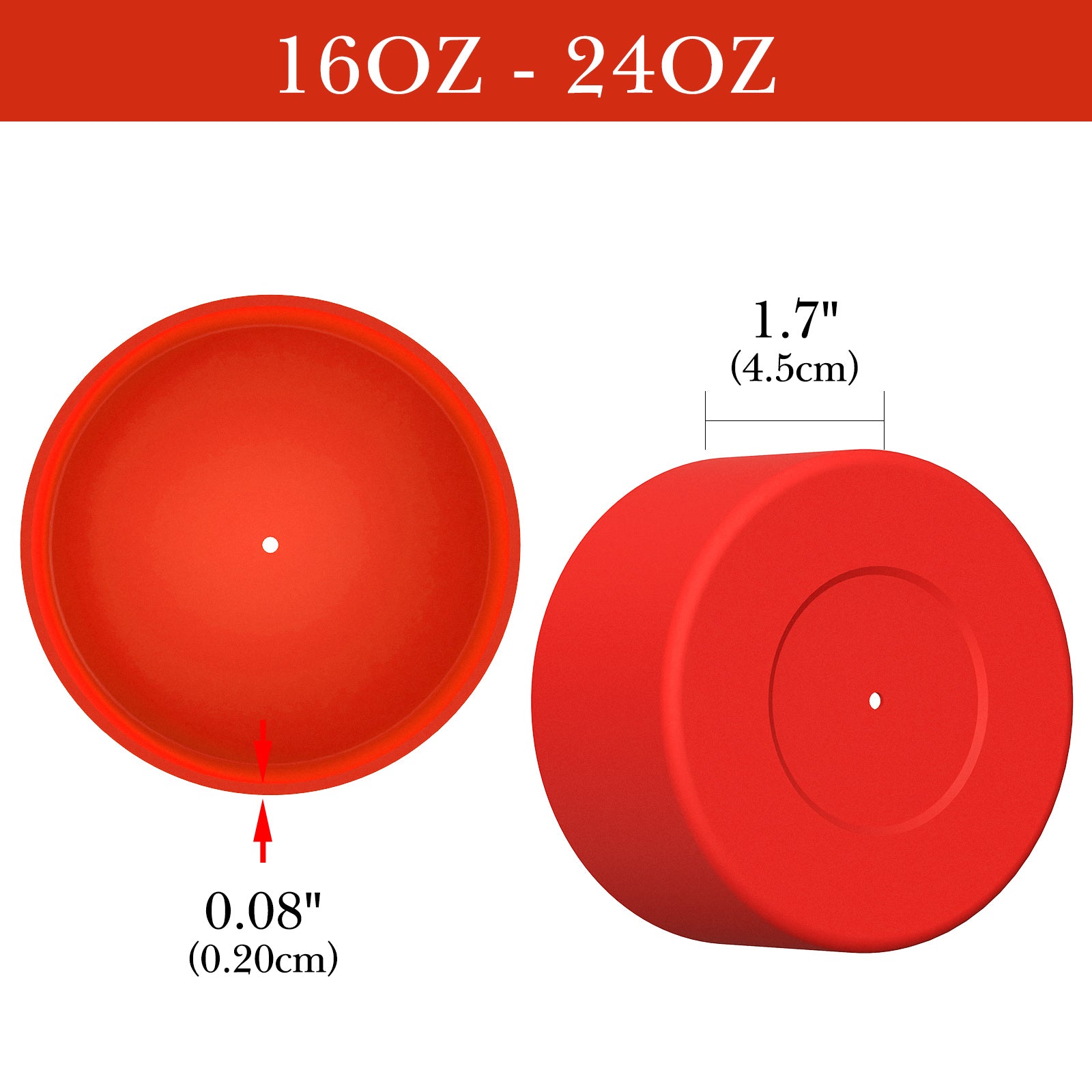 Linkidea 2 Pack Water Bottle Boot Compatible with Contigo West Loop 2.0 16oz/20oz/24oz, Huron 2.0 16oz/20oz, Silicone Anti-Slip Bottle Bottom Bumper Protector (Red)