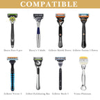 Linkidea Hard Shell Safety Razor Travel Case, Men's Portable Travel Shaver Bag Compatible with Gillette Fusion 5, Mach 3, Shaving Accessories Storage (Silver)