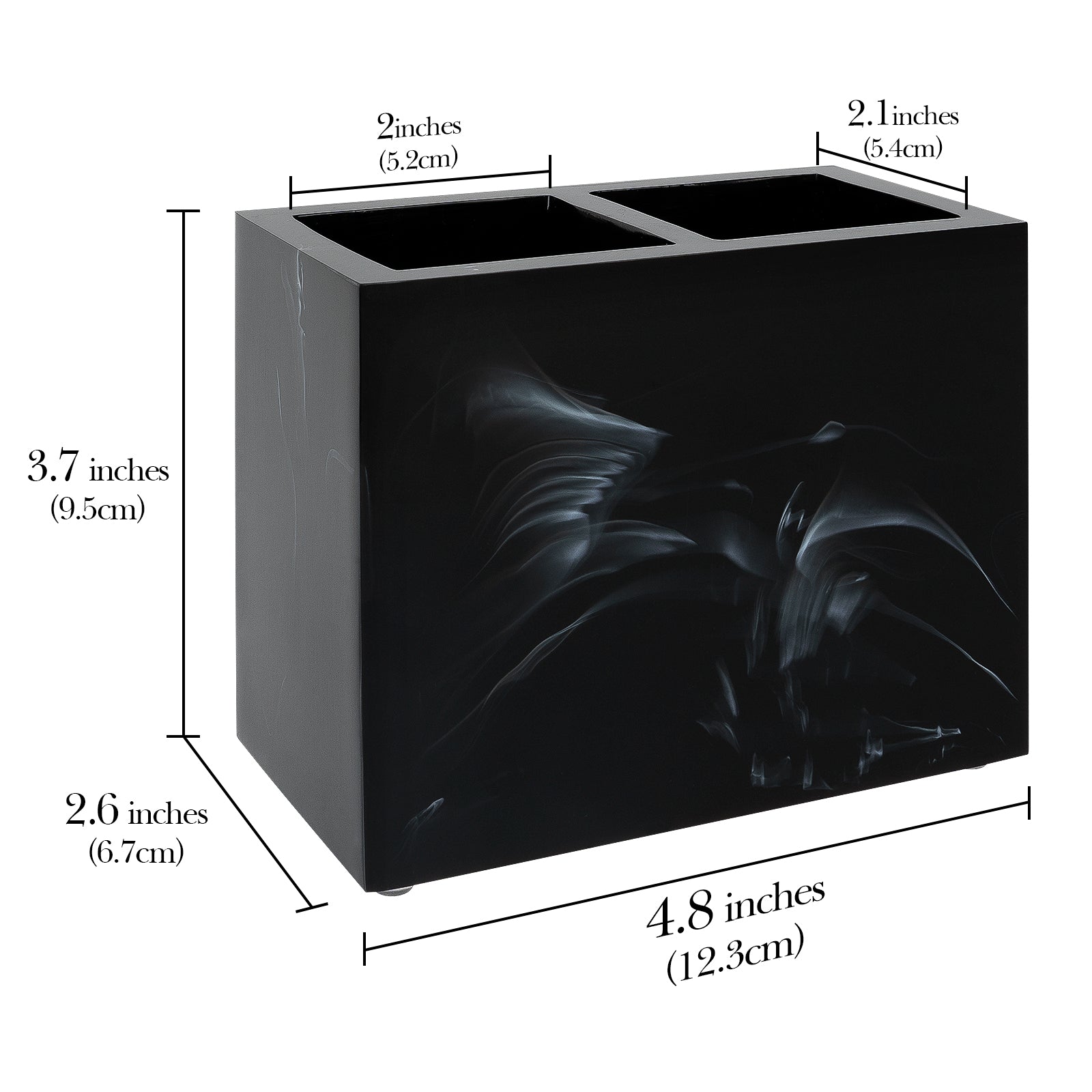 Linkidea Countertop Toothbrush Holder for Bathroom, Resin Brush Stand for Electric Toothbrush and Toothpaste, Organizer Compatible with Oral-B iO Series, Philips Sonicare, Aquasonic(Black)