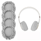 Linkidea Fabric Ear Covers, Washable, Sweatproof Protectors for Headphones, Ideal for Gym & Gaming, 2 Pairs (Size S , Light Grey)