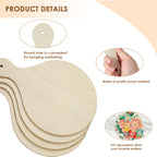 Linkidea 12 Pack Mini Wooden Cutting Board Craft with Handle Bulk Pack, Wholesale Multi-Pack Kitchen Board Cooking Butcher Block, DIY Home Cooking Vegetables Decor (Round, 9" x 6¼")