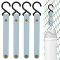 Linkidea 4 Pack Fence Hooks for Water Bottle, Hook Hanger Compatible with Owala FreeSip 24oz/32oz, Stanley Quick Flip Go 24oz, Plastic S Shaped Hooks for Outdoor Sports Camping (Blue)