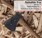 Linkidea Nylon Axe Sheath Cover for 4-Inch Axe Edge, Heavy Duty Hatchet Protector Case with Double Snap, Durable Oxford Fabric Head Cover Scabbard for Camping Outdoor Survival (Black)