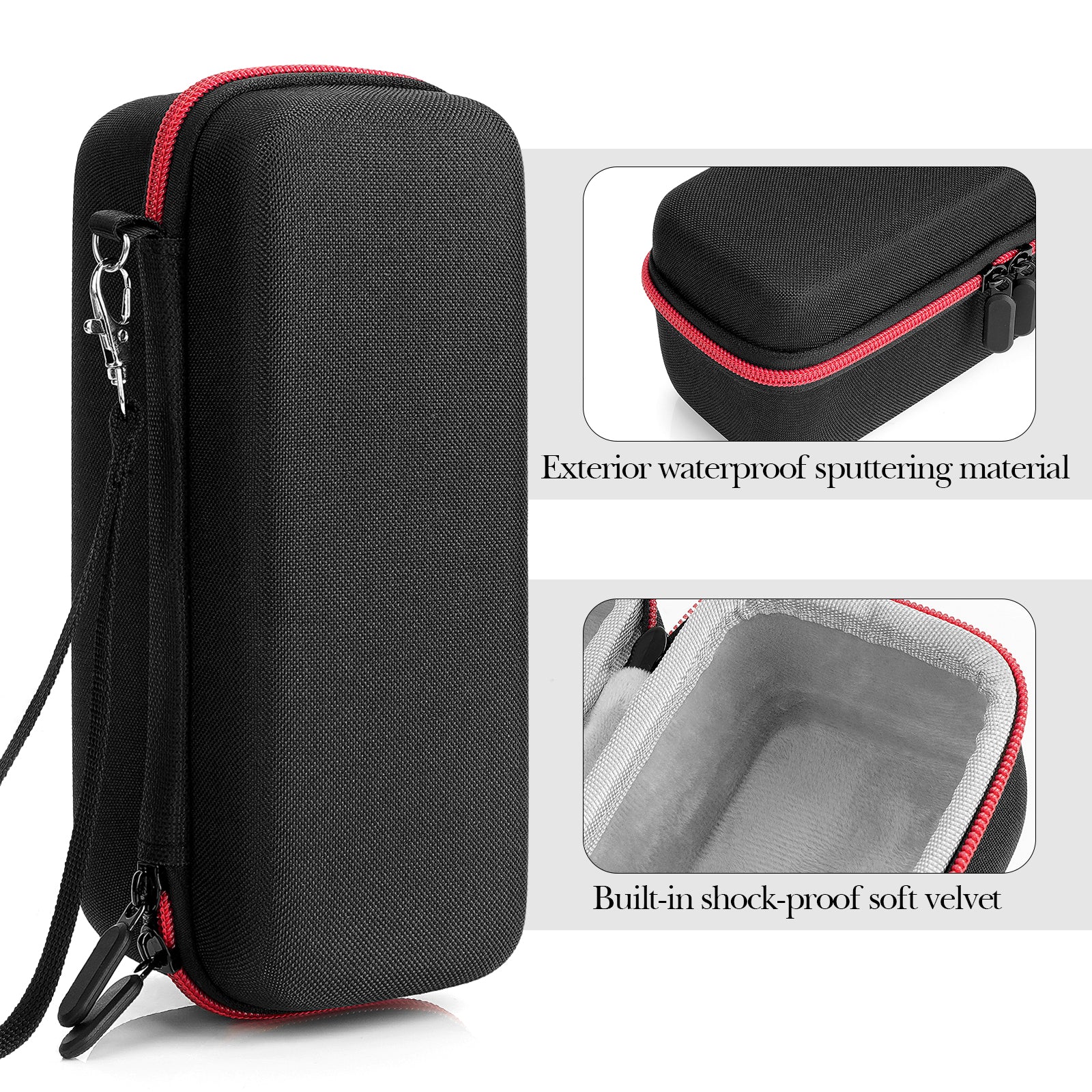 Linkidea Generic Hard Shell Travel Case for Electric Shavers, Storage Bag Compatible with Philips Norelco 2400 Series, Shaving Accessories Organizer for Daily Use (Black)