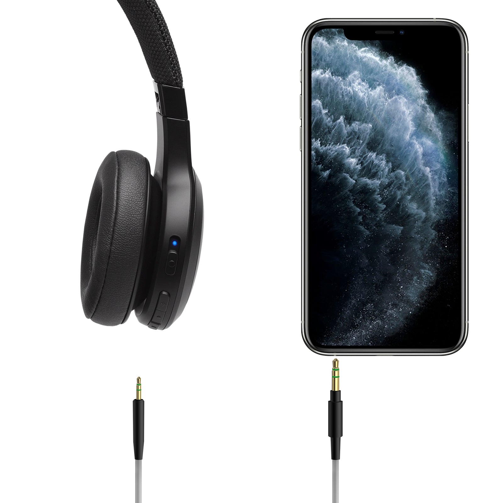 Linkidea Audio Cable Compatible with JBL Tour One, Tour One M2, Tune 660NC, Live 660NC, Live 650BTNC, Tune 770NC, Tune 760NC, Tune 750BTNC, 3.5mm to 2.5mm Replacement Aux Cord (3.9 ft/1.2 m)