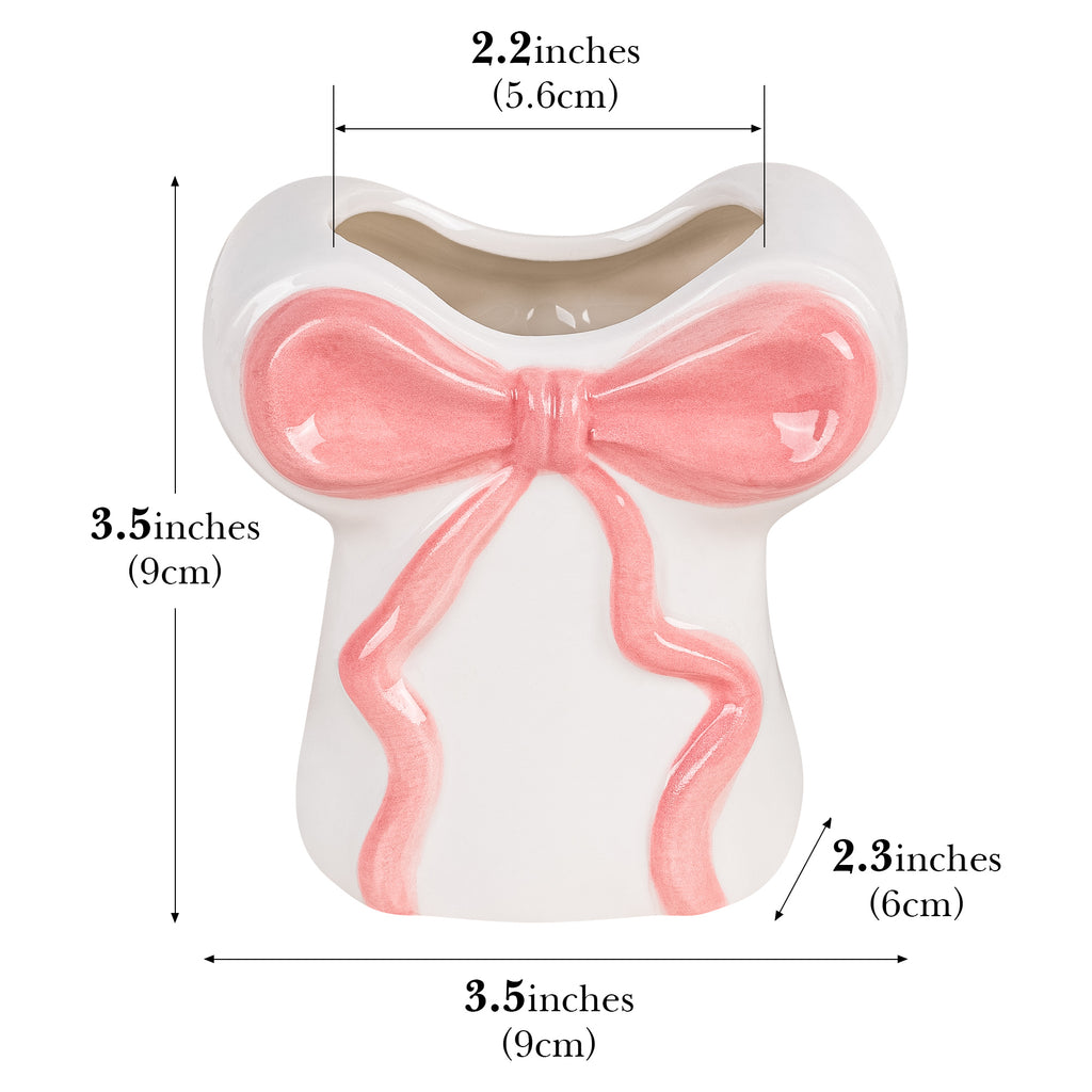 Linkidea Countertop Toothbrush Holder for Bathroom, Ceramic Personalized Bowtie Stand for Manual Toothbrush, Vanity Organizer Compatible with Oral-B CrossAction, Philips Sonicare One