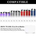 Linkidea 2 Pack Water Bottle Boot Compatible with IRON °FLASK Wide/Narrow Mouth 12oz/14oz/16oz/18oz/20oz/22oz/24oz, Silicone Bottle Bottom Sleeve Cover Bumper Protector (Clear)