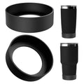 Linkidea 2 Pack Water Bottle Boot Compatible with YETI Tumbler 20oz/30oz, Travel Mug 20oz/30oz, Silicone Anti-Slip Waterbottle Bottom Sleeve Cover Protector (Black)