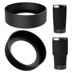 Linkidea 2 Pack Water Bottle Boot Compatible with YETI Tumbler 20oz/30oz, Travel Mug 20oz/30oz, Silicone Anti-Slip Waterbottle Bottom Sleeve Cover Protector (Black)
