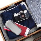 Linkidea Razor Travel Case, Portable Shaving Storage Case, Compatible with Gillette Fusion5 Power, Harry's 5-Blade, Protective Razor Carrying Case (Silver)