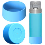 Linkidea 2 Pack Water Bottle Boot Compatible with Stanley Quick Flip GO 36oz, Silicone Bottle Bottom Bumper Protector (Blue)