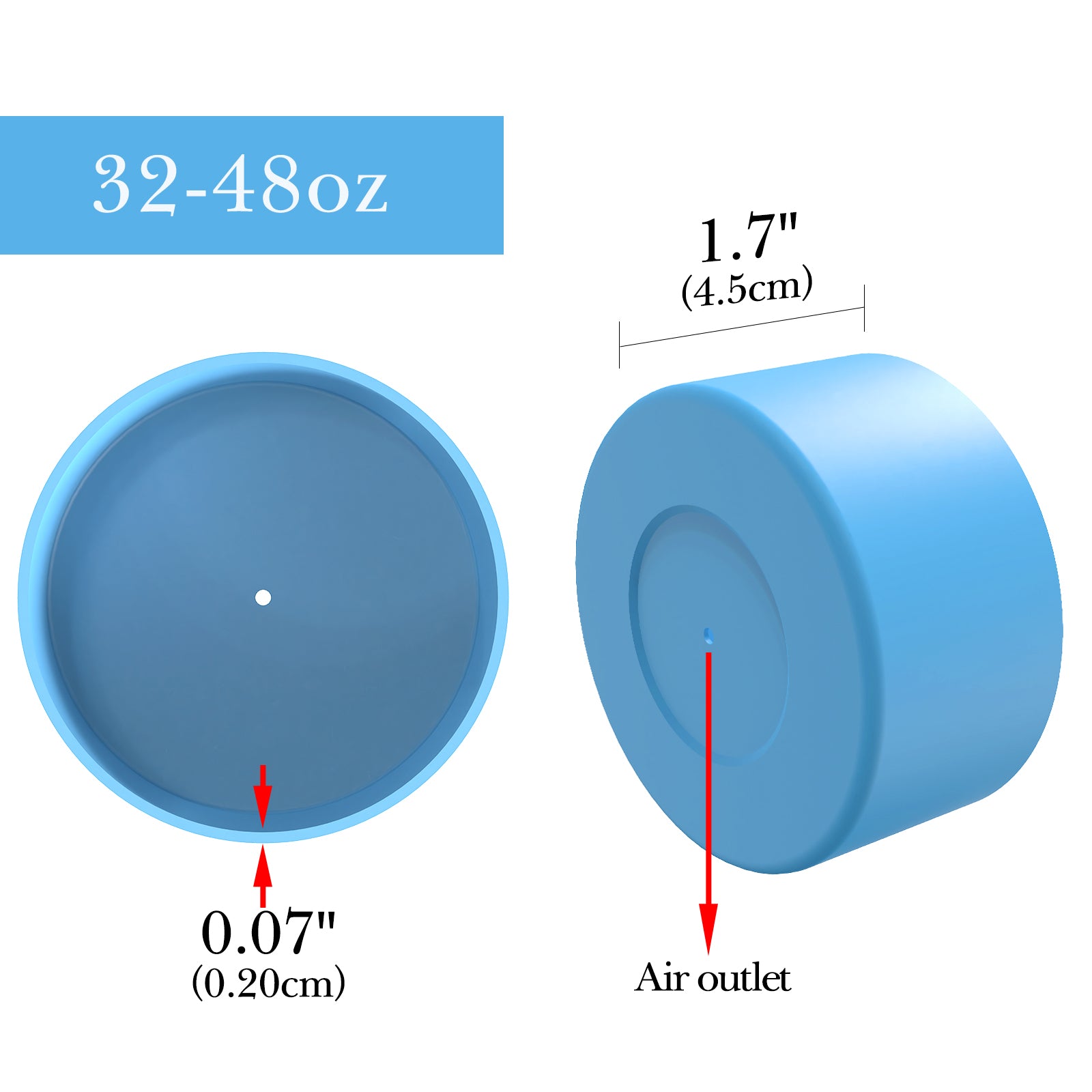 Linkidea 2 Pack Water Bottle Boot Compatible with Nalgene Sustain Wide Mouth 32oz/48oz, Narrow Mouth 32oz, Silicone Anti-Slip Bottle Bottom Bumper Protector (Blue)