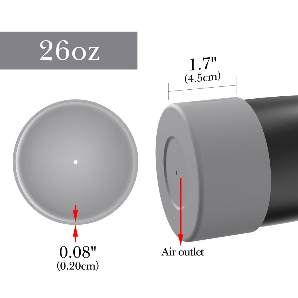 Linkidea Water Bottle Boot Compatible with YETI Rambler Bottle 26oz, Yonder 34oz, Silicone Anti-Slip Water Bottle Bottom Sleeve Cover Protector (Grey / 2 Pack)