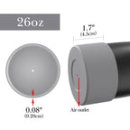 Linkidea Water Bottle Boot Compatible with YETI Rambler Bottle 26oz, Yonder 34oz, Silicone Anti-Slip Water Bottle Bottom Sleeve Cover Protector (Grey / 2 Pack)