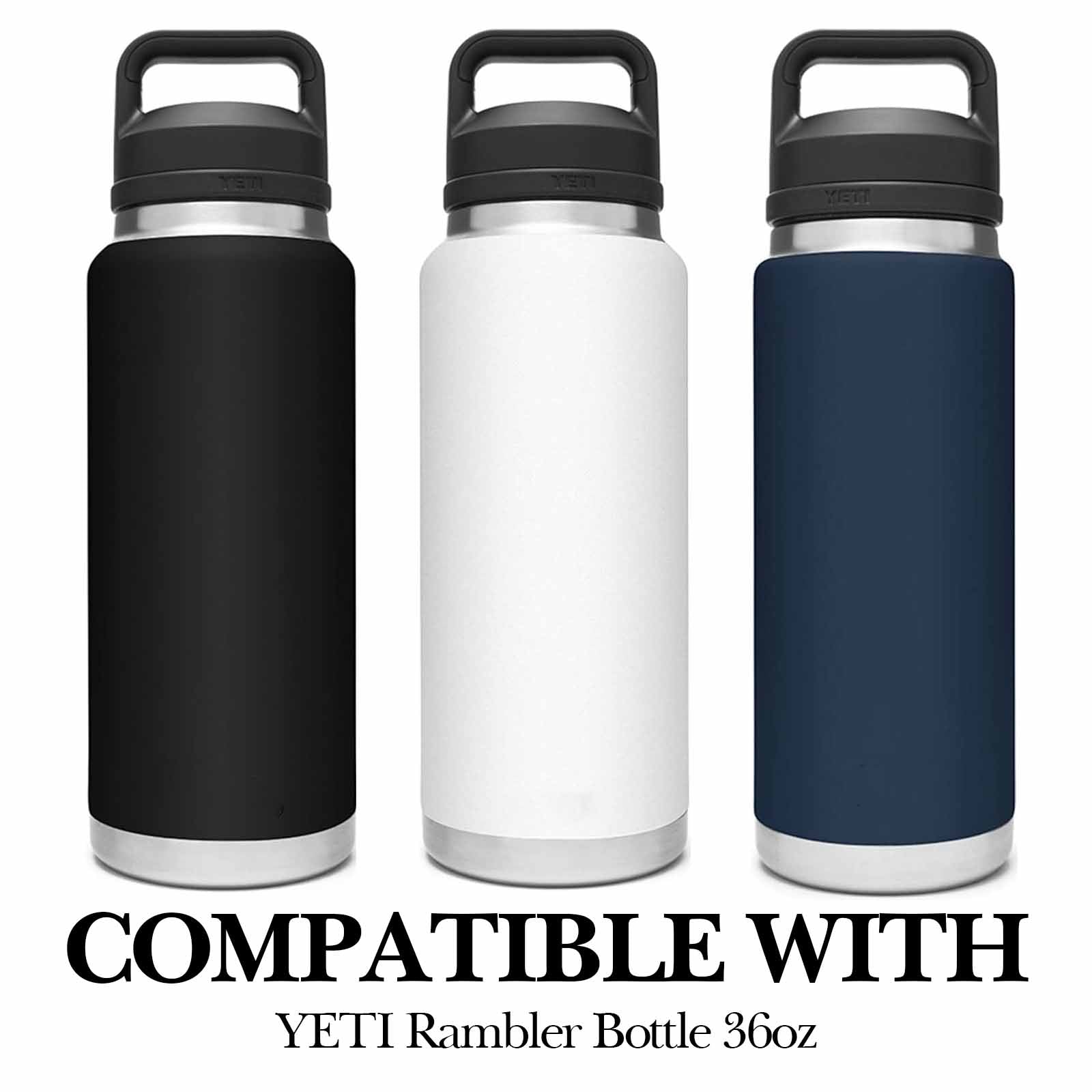 Linkidea Water Bottle Boot Compatible with YETI Rambler Bottle 36oz, Silicone Anti-Slip Waterbottle Bottom Sleeve Cover Protector, Bottle Bumper (Transparent / 2 Pack)