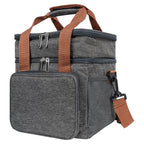 Linkidea Lunch Box Bag, Insulated Lunch Bag with 2 Layers for Food Jar and Lunch Box Storage, Oxford Reusable Lunch Tote Bag Fit, Compatible with Classic 12 oz, Iteryn, LOVINA (Grey)