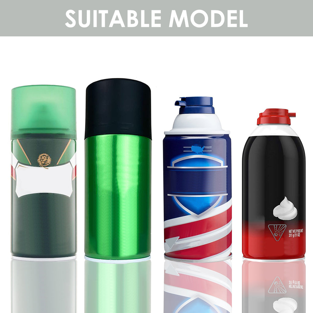 Linkidea 2 Pack Silicone Shaving Can Holder, 2.5" Anti-Rust Stand for Shaving Gel & Foam Cans, Bathroom Countertop Protector, Compatible with Barbasol, Gillette (Grey)