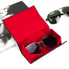 Extra Large Hard Shell Sunglasses Case, Vegan Leather Sun Glasses Storage Bag Pouch Organizer Compatible with Gucci GG0529S GG0941S Balenciaga BB0041S BB0229S (XL, Black)