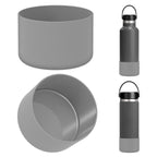 Linkidea 2 Pack Water Bottle Boot Compatible with Hydro Flask Wide Mouth 12oz/14oz/16oz/18oz/20oz, Silicone Bottle Bottom Sleeve Bumper Protector (Gray)