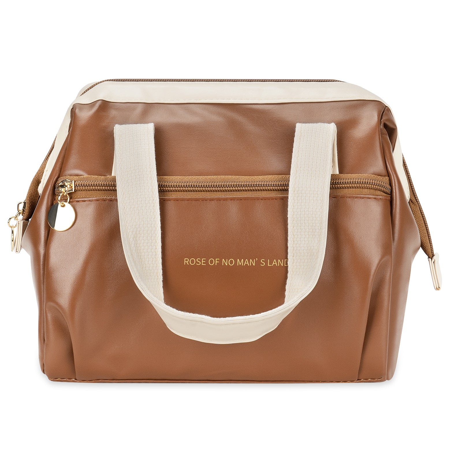 Linkidea Lunch Bag for Women, Portable Lunch Tote with Strap and Zipper, Insulated Lunch Bag Fits Work or Travel, Compatible with Bentgo Classic, Amathley, LOVINA Lunch Boxes (Brown)