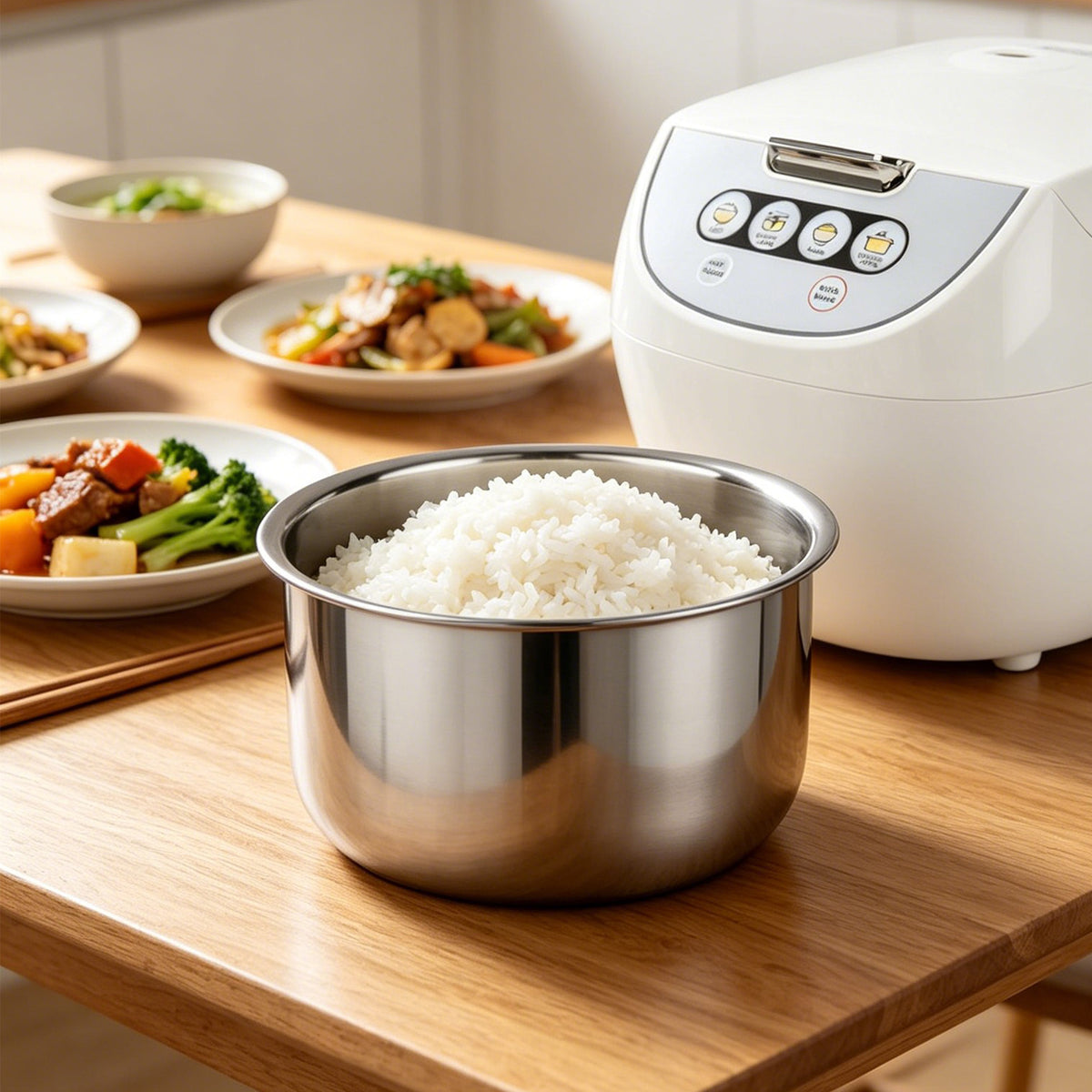 Linkidea Rice Cooker Stainless Steel Inner Pot Compatible with Tiger JBV-A18U, Dishwasher Safe, No Coating Replacement Bowl