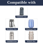 Linkidea Insulated Food Jar Bag, Thermal Snack Bag, Lunch Cooler Bags for Food Jar, Suitable for Work, Outdoor Picnics, Compatible with THERMOS 16 oz, Bidakid, Serlium, Blockhutte (Blue)
