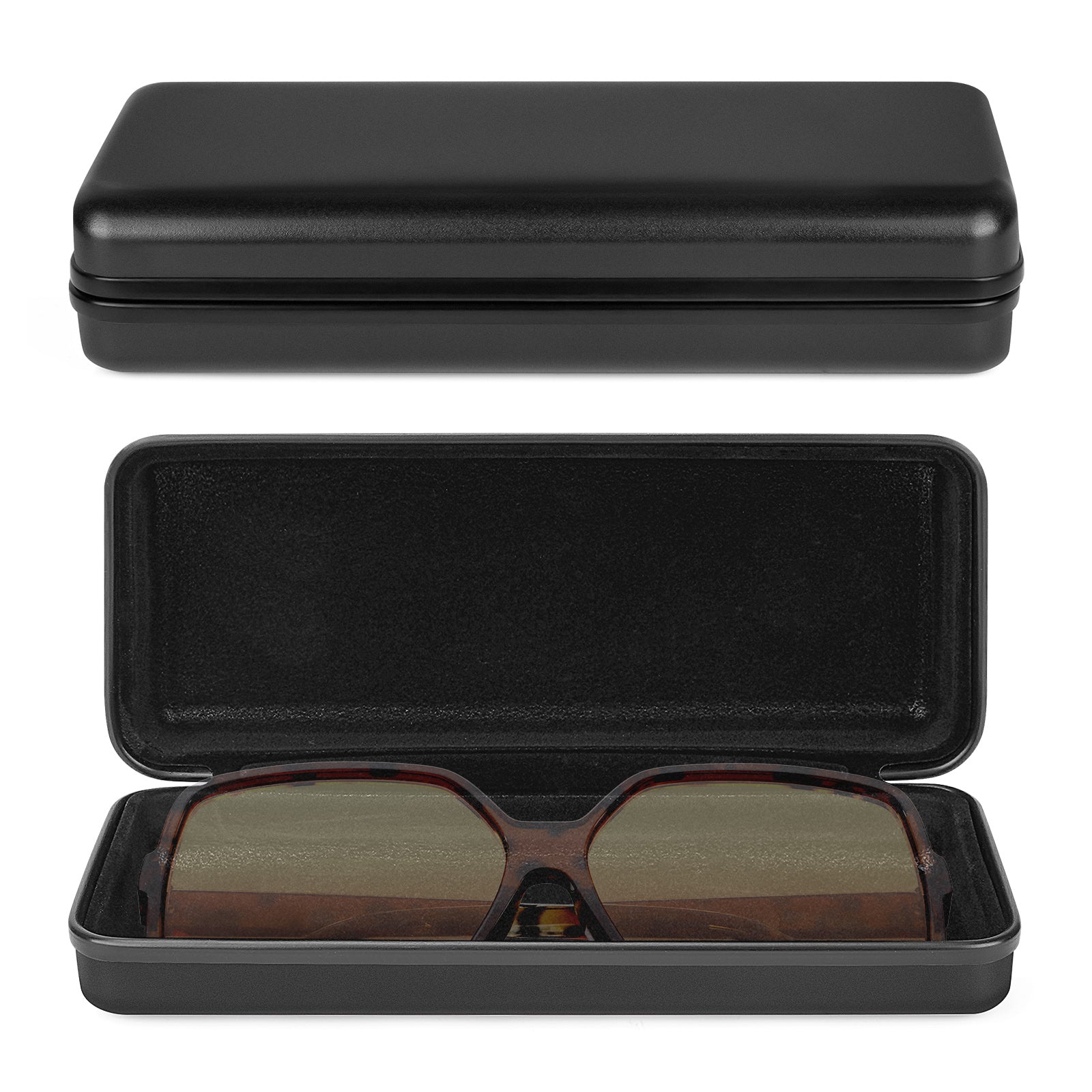 Extra Large Hard Shell Sunglasses Case, Oversized Sun Glasses Storage Organizer Compatible with TOM FORD FT0937 FT1044 Gucci GG0595S GG0875S GG0351S Rayban RB3717 (XXL / Black)