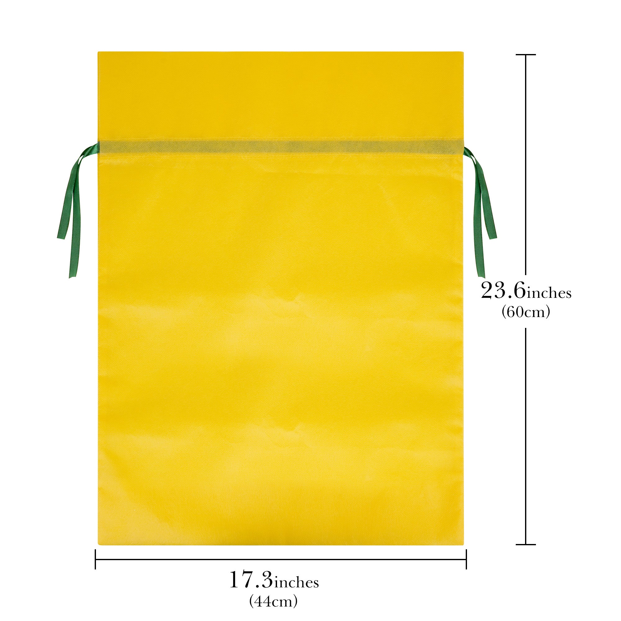 Linkidea 4 Pack Yellow Reusable Drawstring Gift Bags, Fabric Party Favor Bags for Birthday, Christmas, Holiday, Toy Storage Pouch for Building Blocks, Bricks, Goodie & Treat Bags (Yellow)