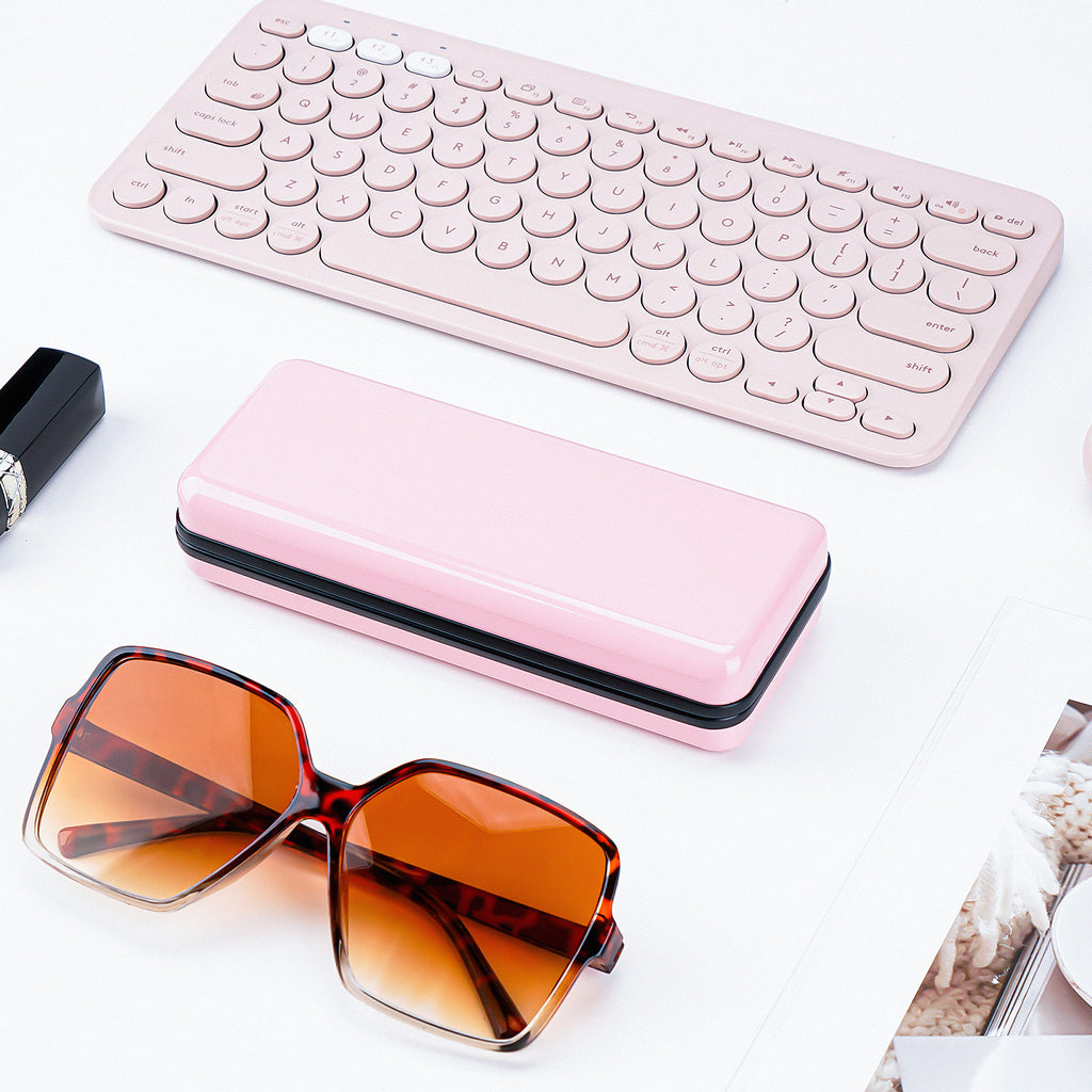 Extra Large Hard Shell Sunglasses Case, Oversized Sun Glasses Storage Organizer Compatible with TOM FORD FT0937 FT1044 Gucci GG0595S GG0875S GG0351S Rayban RB3717 (XXL / Pink)