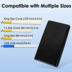 Linkidea 2 Pack Slim Cigarette Case, Portable Pocket Cigarette Box with Lighter Holder, Compact Cigarette Storage Case for Travel and Daily Use (Black)