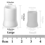 Linkidea 50 Pcs Silicone Pipe Bits, Soft Pipe Mouthpiece Covers & Stem Protectors for Medium to Large Tobacco Pipes, Bite Guards (White/Large)