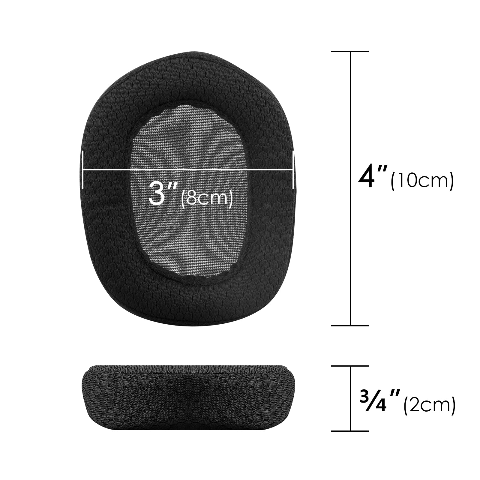 Linkidea Replacement Ear Pads for Logitech G733, G535, G335 Headphones, Ear Cushions, Headset Earpads ( Mesh Fabric / Black)
