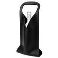 Linkidea Vegan Leather Wine Bottle Bags, 16.7" x 6.9" Wine Tote Bags for Gifts, Luxury Gift Bags for 750ml Wine Bottles, Fits Christmas Use (Black)