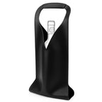 Linkidea Vegan Leather Wine Bottle Bags, 16.7" x 6.9" Wine Tote Bags for Gifts, Luxury Gift Bags for 750ml Wine Bottles, Fits Christmas Use (Black)