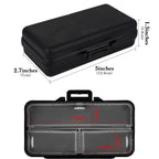 Linkidea Multi-Compartment Travel Case with Individual Clear Lids, Electronic Accessories Organizer for Cables, Earbuds, Chargers, and Small Crafts (Black)
