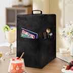 Linkidea Blender Dust Cover, Portable Blender Cover with Hand Strap, Insulated Blender Cover with Compartment Fits Home Kitchen Use, Compatible with Ninja BL660, BN701, BL770AMZ (Black)