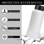 Linkidea Water Bottle Boot Compatible with IRON °FLASK Wide Mouth 32oz/40oz, Narrow Mouth 32oz, Silicone Bottle Bottom Sleeve Cover Protector, Bottle Bumper (Clear / 2 Pack)