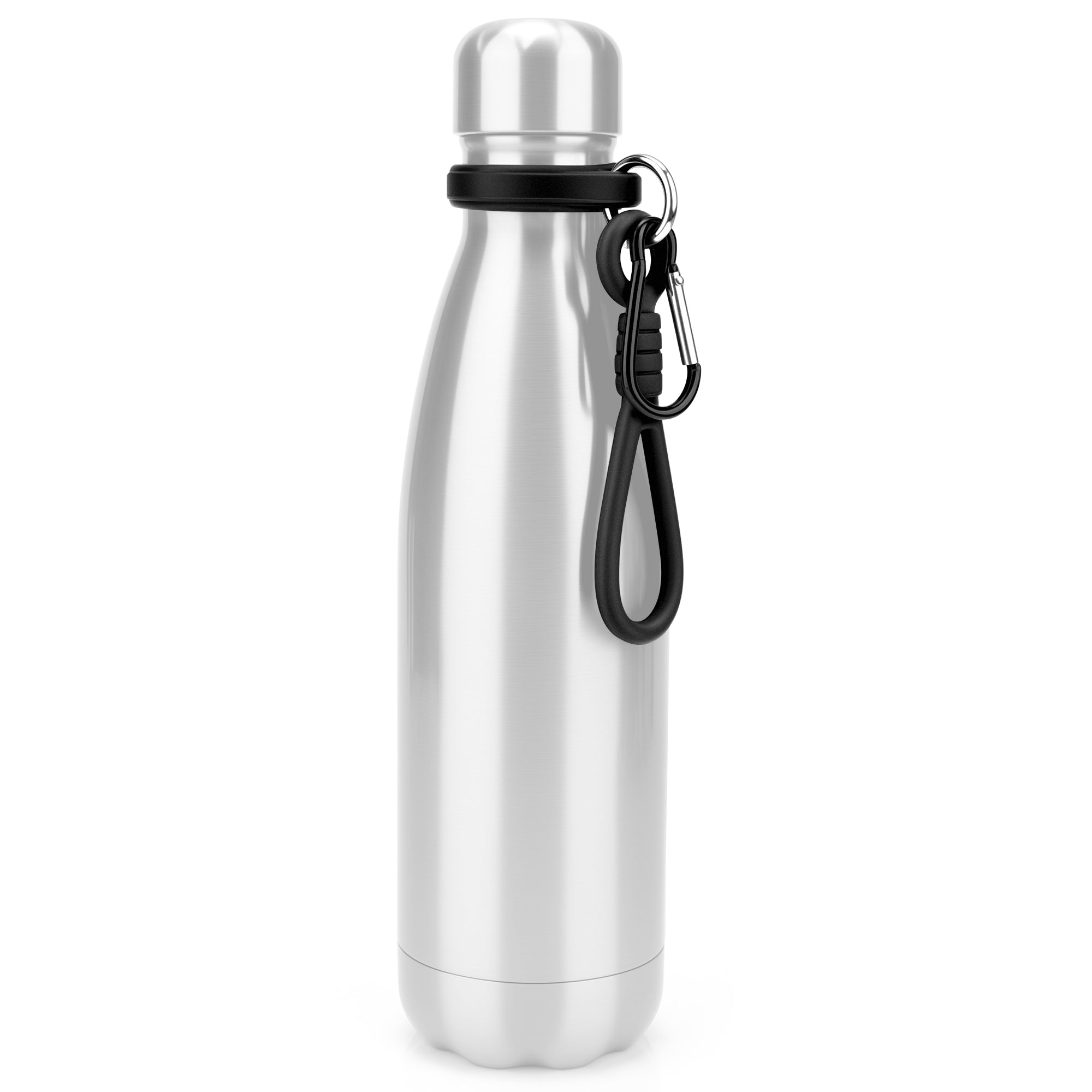 Linkidea Water Bottle Handle Strap for Cola-Shaped / Narrow Mouth Bottles, Compatible with MIRA 9oz/12oz/17oz/25oz, Replacement Silicone Carrier Grip with Clip for Backpack