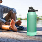 Linkidea 2 Pack Water Bottle Boot Compatible with CamelBak Chute Mag 40oz, Silicone Anti-Slip Waterbottle Bottom Sleeve Bumper Protector (Light Green)