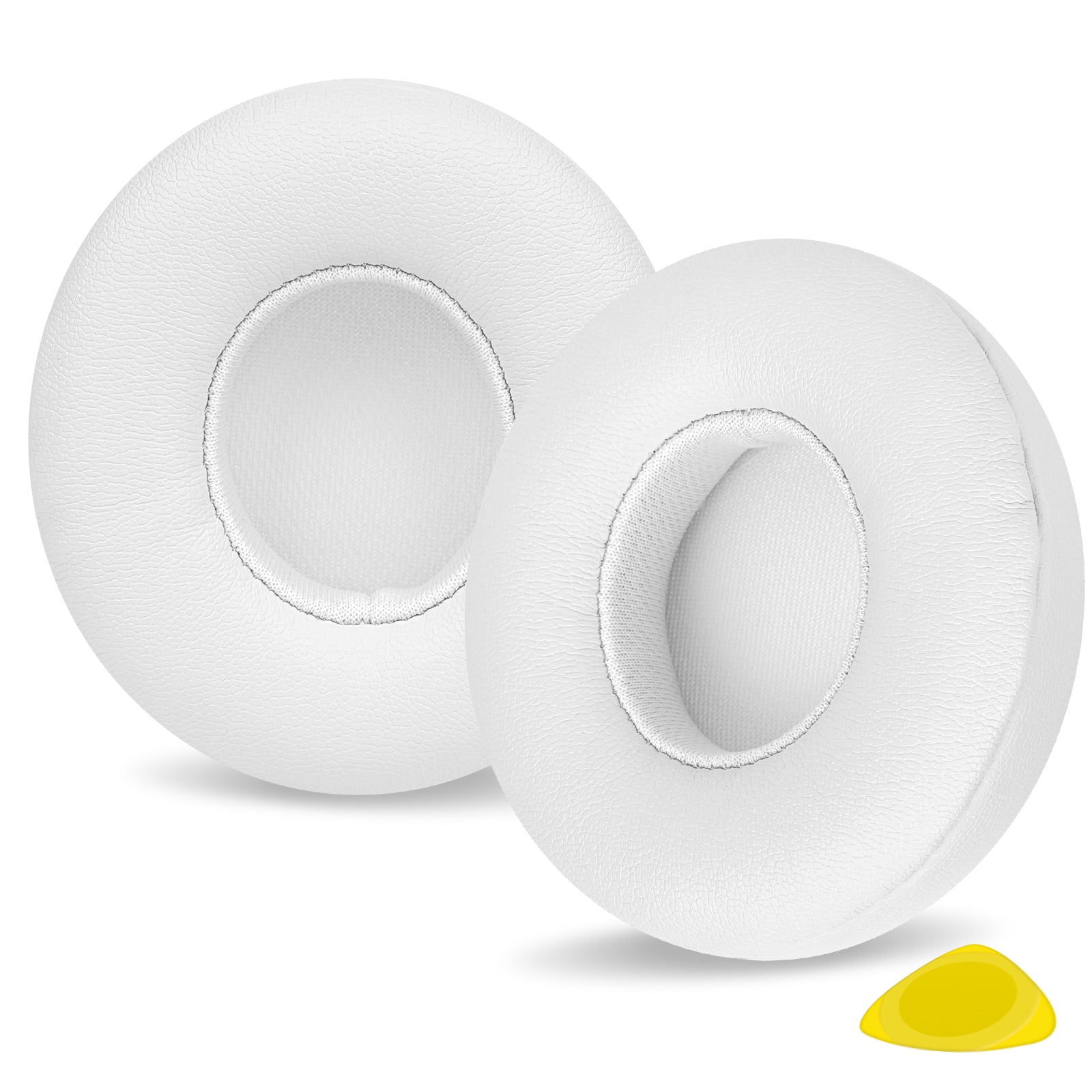 Linkidea Replacement Ear Pads for Beats Solo 4 Wireless On-Ear Headphones, Ear Cushions (Protein Leather / White)