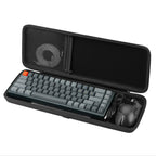 Linkidea Hard Travel Keyboard Case for Compact 60% Keyboard and Mouse, 61 Keys Carrying Protective Storage Box Bag, Compatible with Razer Huntsman Mini 60%, HyperX Alloy Origins 60