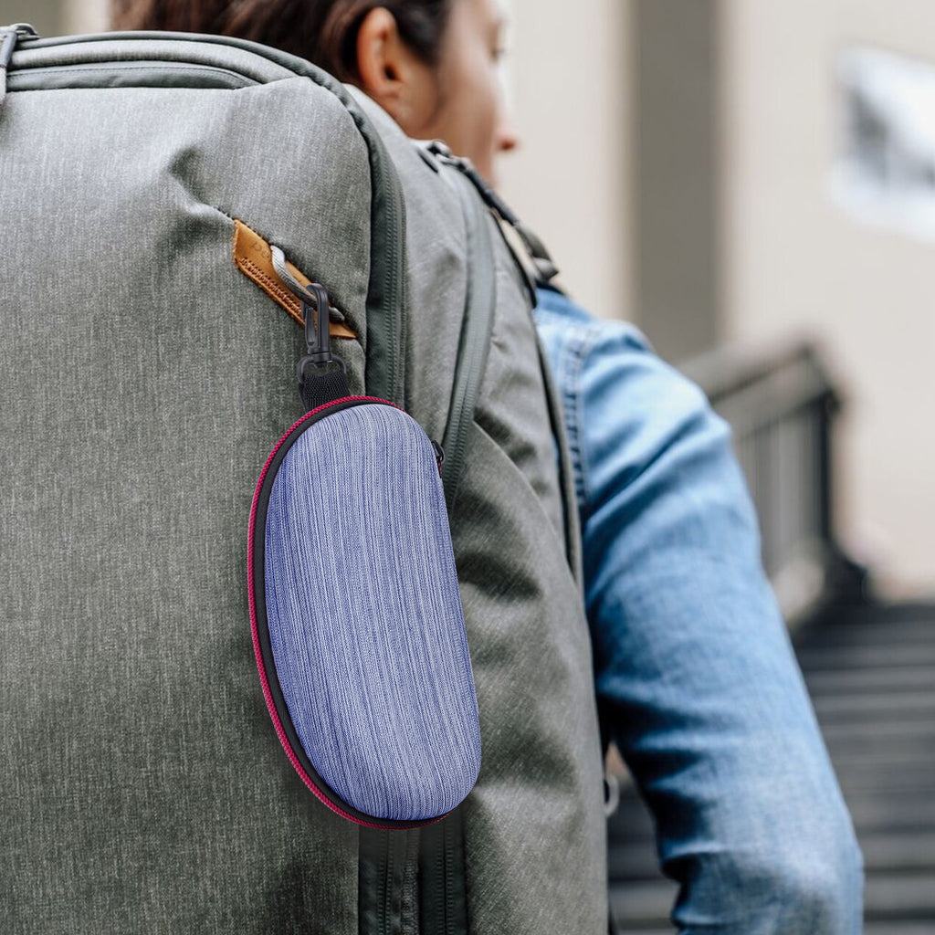 Extra Large Hard Shell Sunglasses Case, Oversized Sun Glasses Storage Bag Pouch Organizer Compatible with Rayban RB3025 RB3717 Gucci GG0595S TOM FORD FT0783 FT1013 (XXL, Blue)