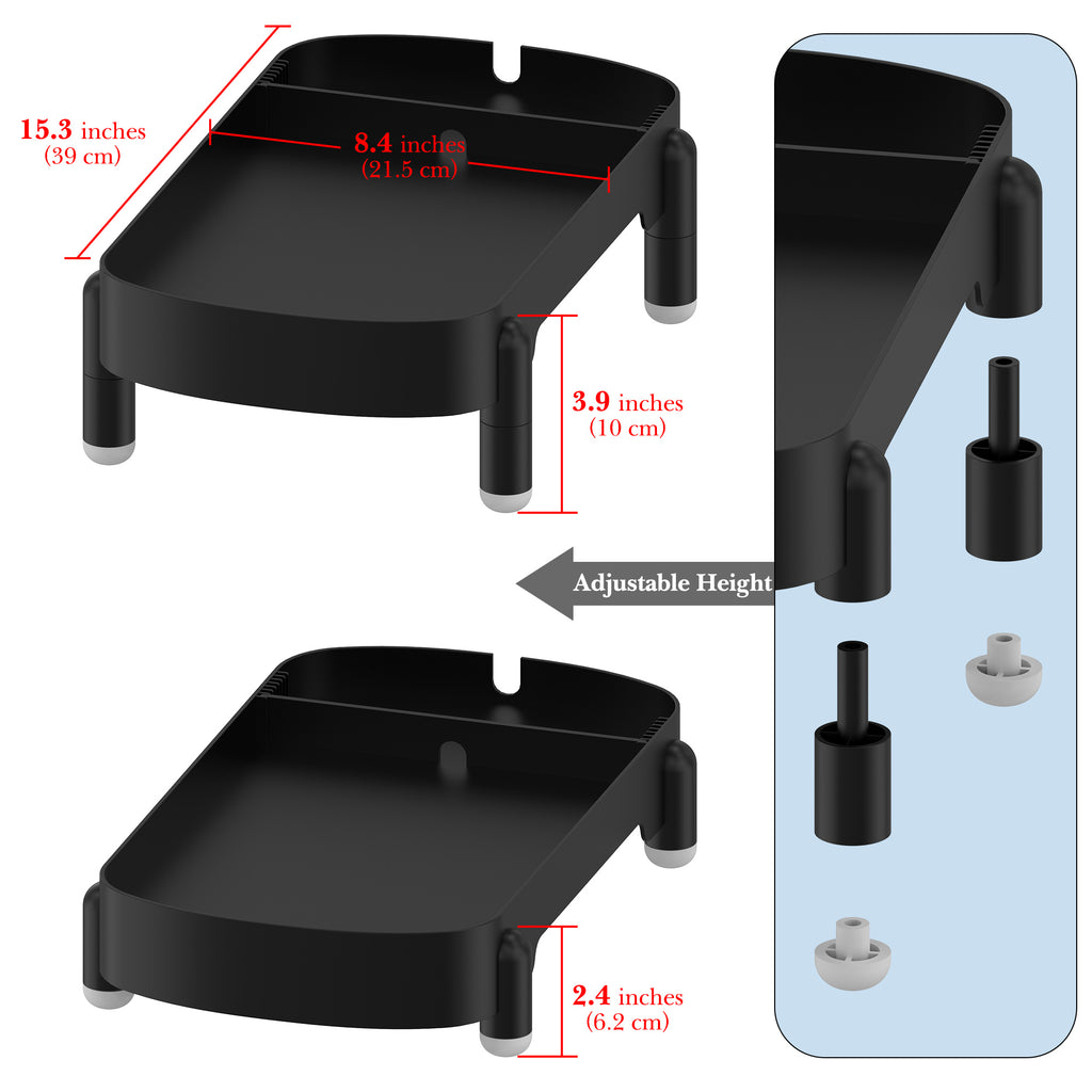 Automatic Cat Feeder Riser Stand Compatible with Petlibro PLAF005/PLAF008/PLAF103/PLAF105/PLAF203-SB, Elevated Feeding Base for Cats, 2.4in & 3.9in Height Options, Neck-Friendly