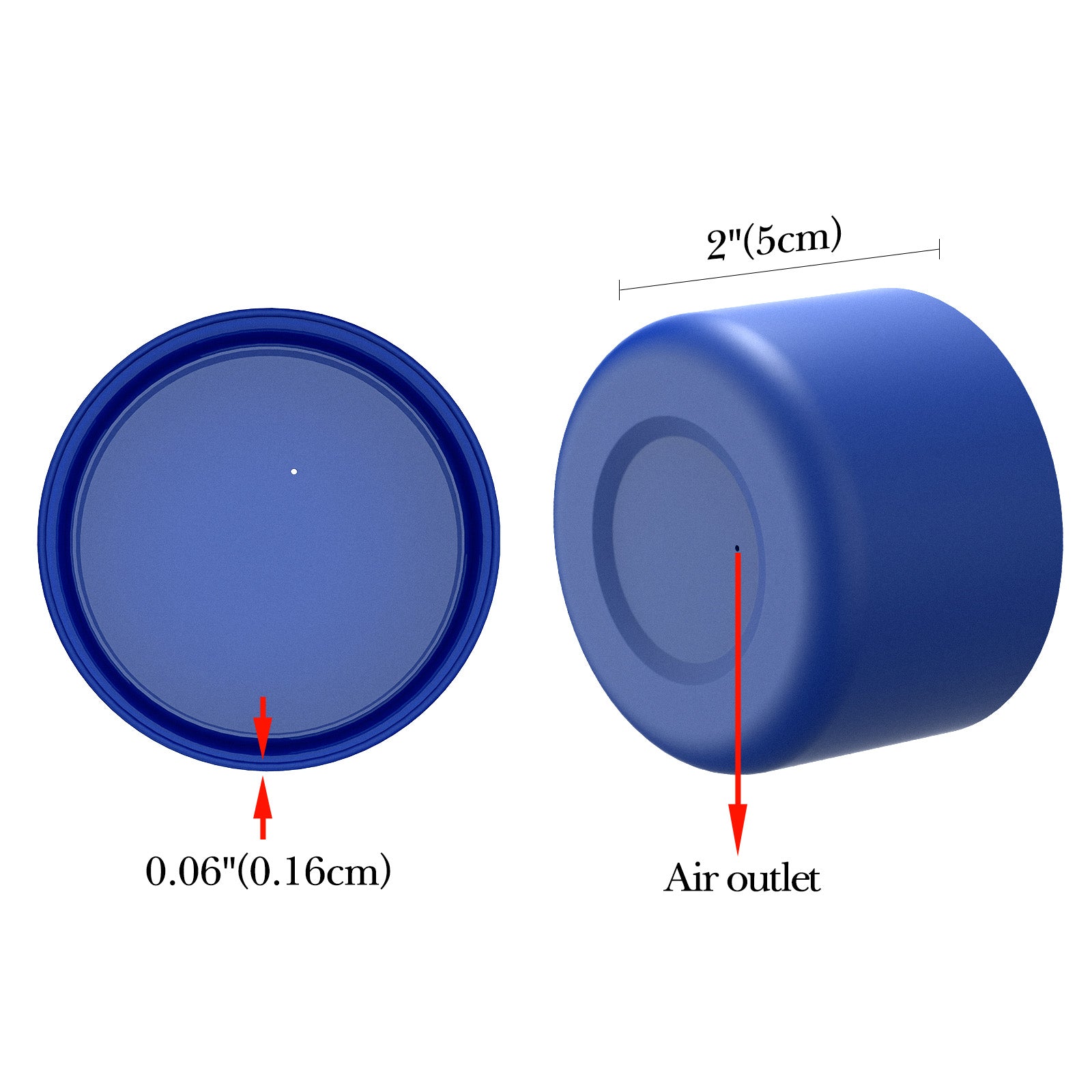 Linkidea 2 Pack Water Bottle Boot Compatible with Hydro Flask Wide Mouth Bottle 12oz/14oz/16oz/18oz/20oz, Silicone Bottle Bottom Sleeve Bumper Protector (Cobalt)