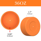 Linkidea 2 Pack Water Bottle Boot Compatible with Stanley Quick Flip GO 36oz, Silicone Waterbottle Bottom Bumper Protector (Orange)