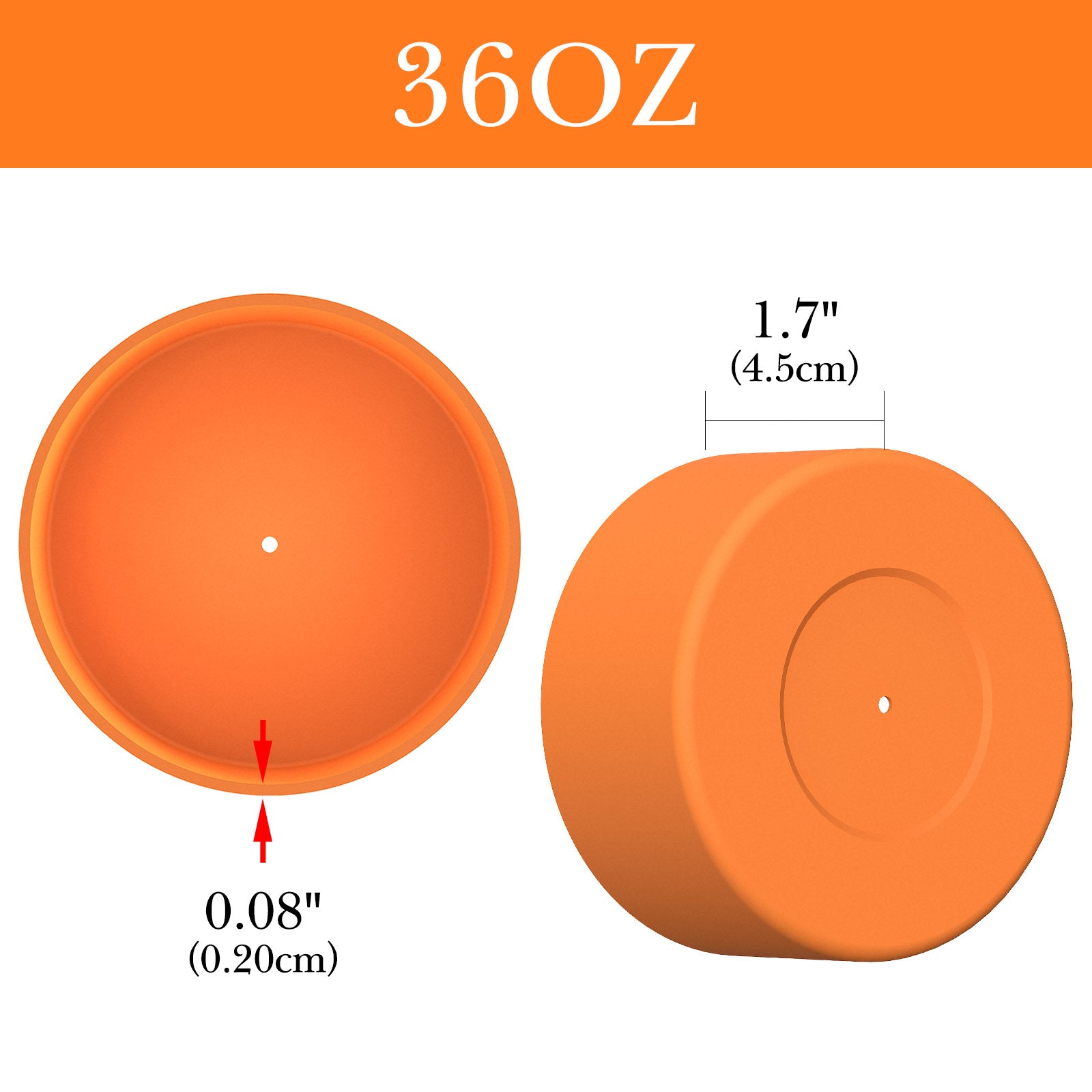 Linkidea 2 Pack Water Bottle Boot Compatible with Stanley Quick Flip GO 36oz, Silicone Waterbottle Bottom Bumper Protector (Orange)