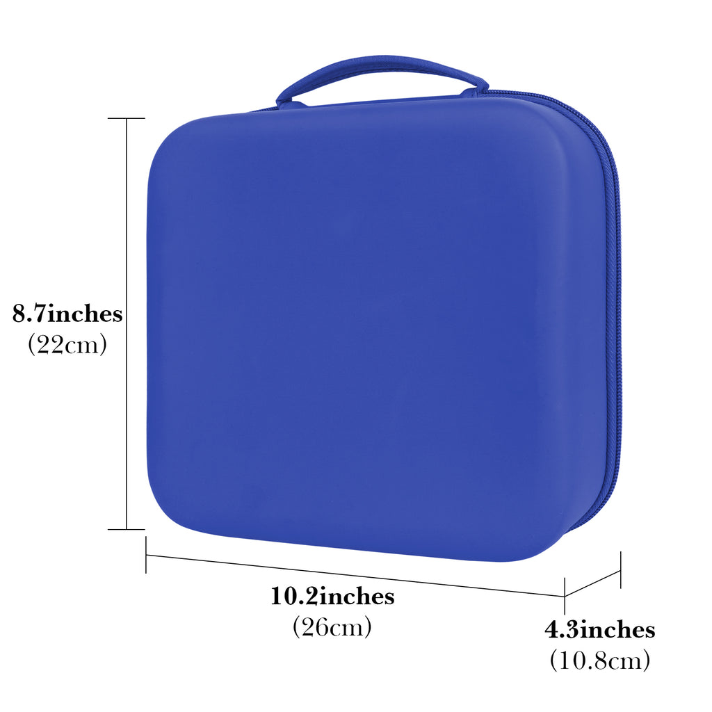 Linkidea Electric Lunch Box Carrying Case Compatible with Crock Pot, DUPASU, Aotto, LUNCHEAZE, Hard Shell Heated Lunch Box Bag with Space for Cable (Blue)