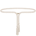 Plus Size Waist Belt for Women, Plastic Pearl Chunky Body Belt for Dresses, 55 Inch Adjustable Fashion Jewelry Accessory